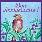 Oiseau color&eacute; pour un anniversaire joyeux